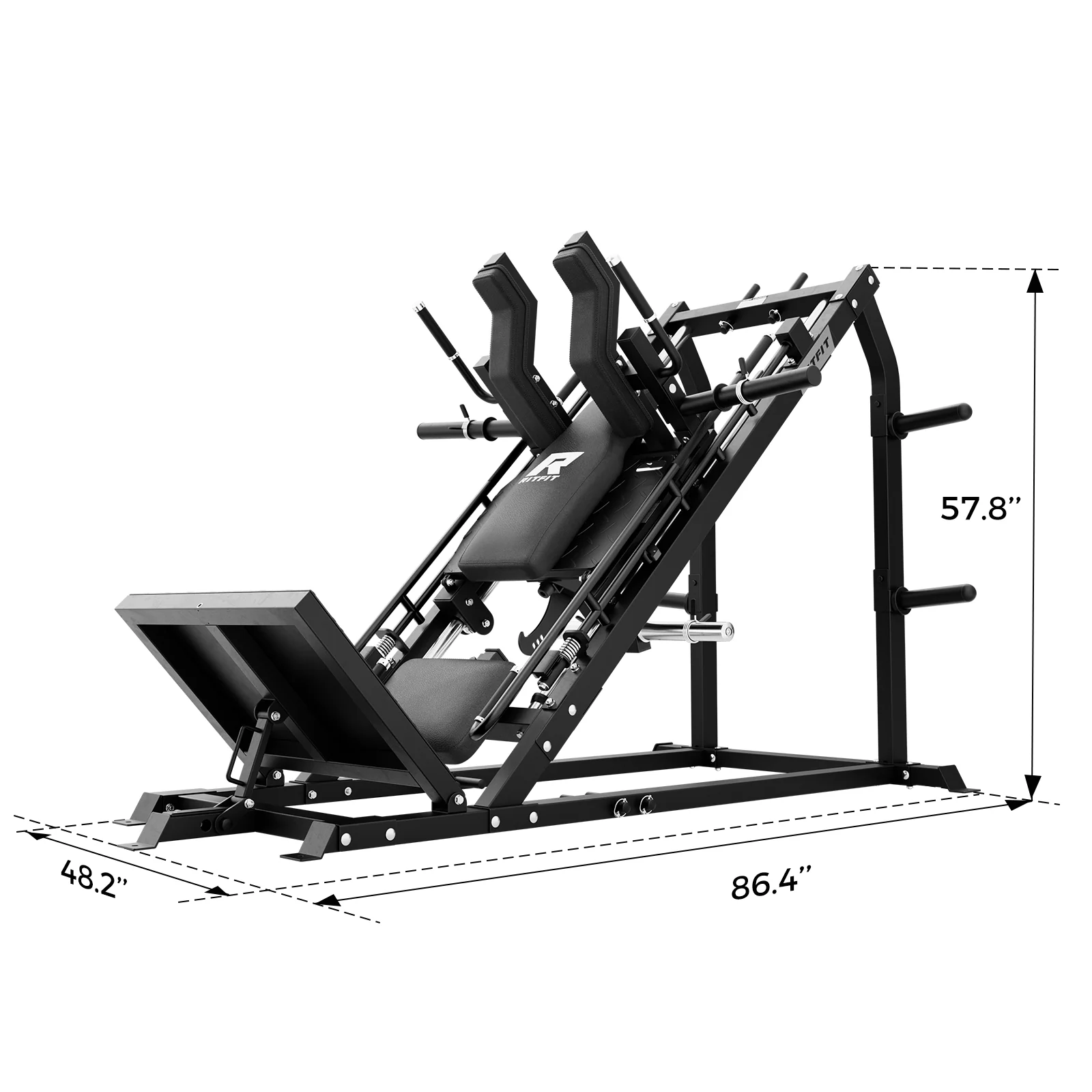 RitFit GAZELLE PRO 3-in-1 Leg Press & Hack Squat Machine Set - Image 14